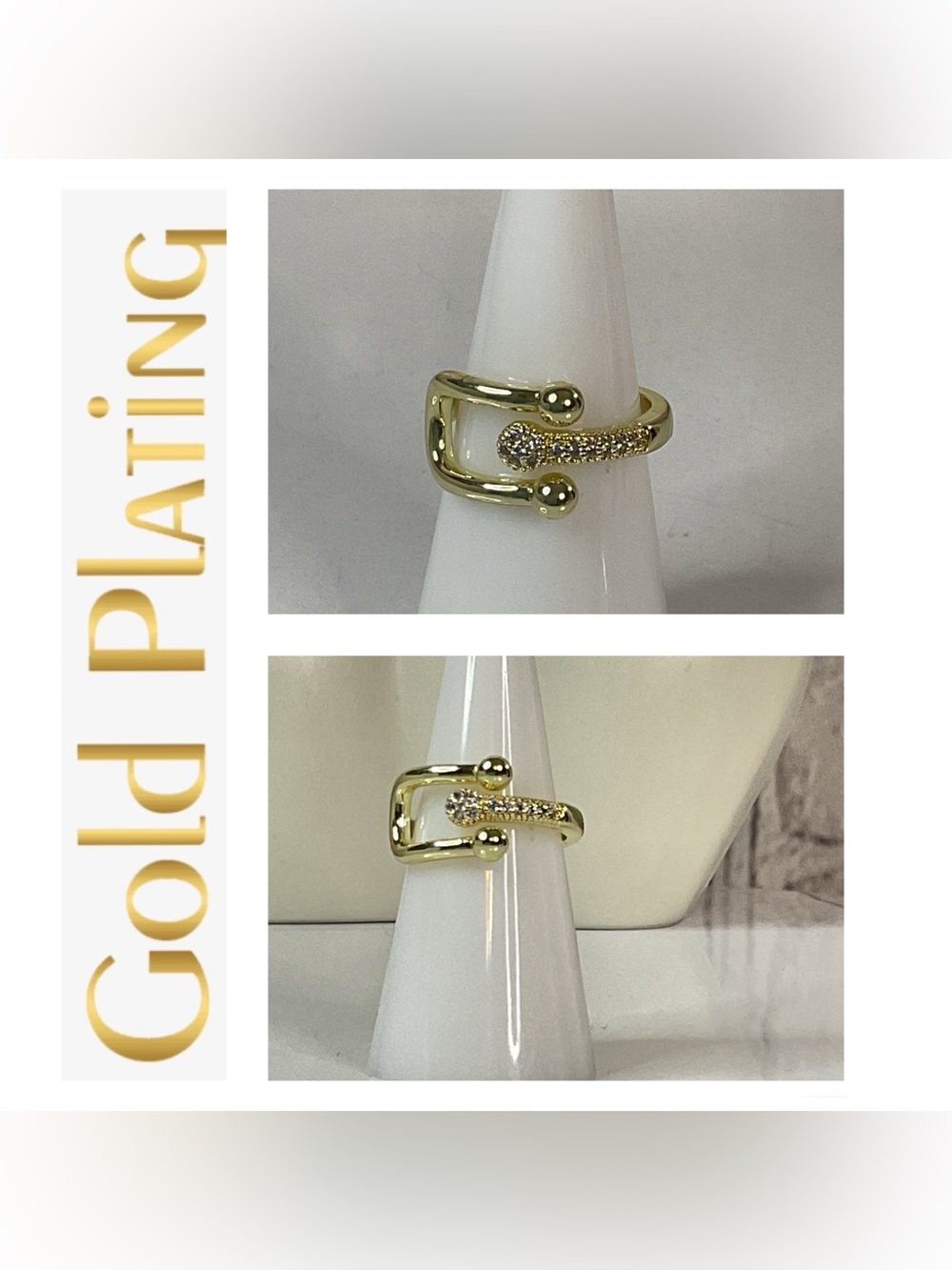 🌟🌟 18K Gold Plated Hardware Style Ring
